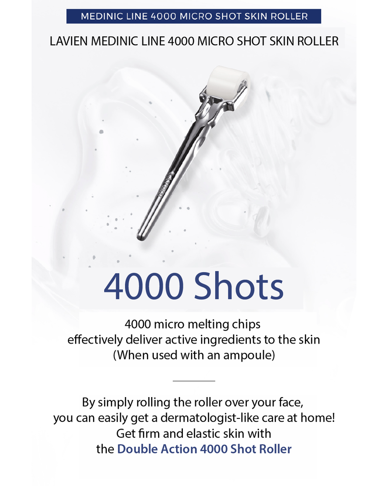 Lavien Carni Double Effect Ampoule (Blue) / 4000 Micro Shot Skin Roller