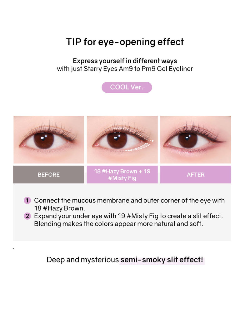 lilybyred Starry Eyes Am9 to Pm9 Gel Eyeliner (9 colours)