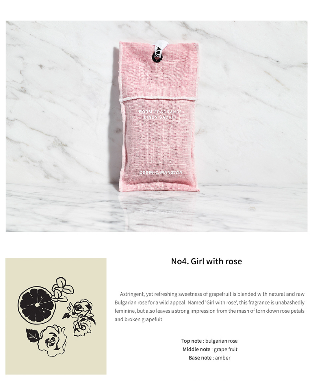 Cosmic Mansion Fragrance Linen Sachet (5 types)
