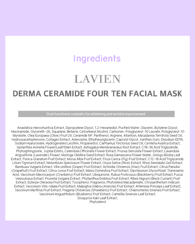 [PROMO] Lavien Derma Ceramide Four Ten Facial Mask